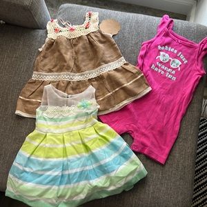 Baby outfits, variety of sizes